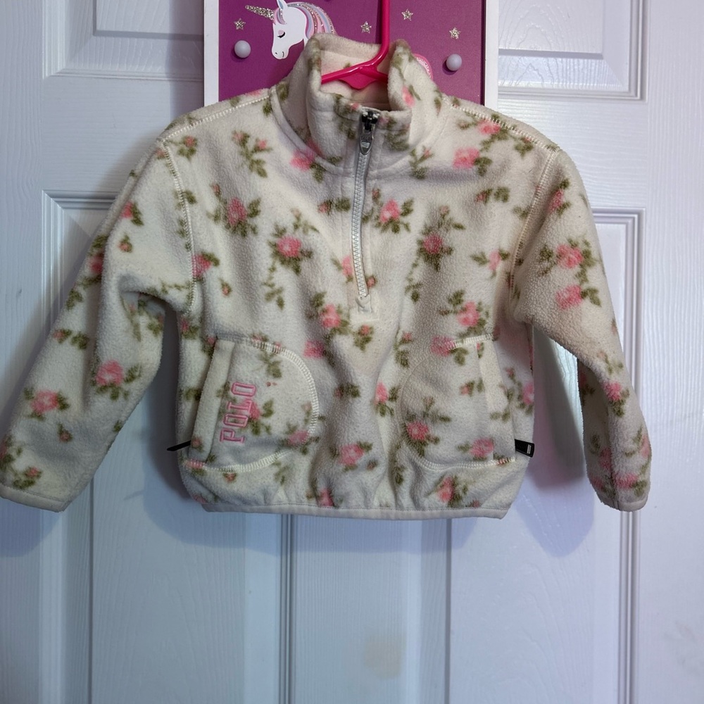 Polo Floral Fleece Pullover